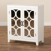 Baxton Studio Garcelle ModernWhite Finished Wood and Mirrored Glass 2-Door Sideboard 194-11964-ZORO